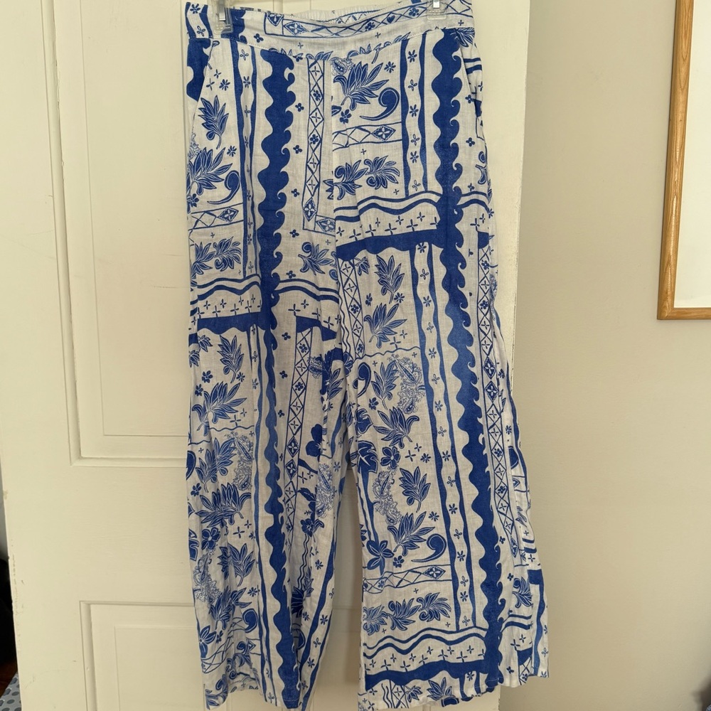 Joie Patterned Linen Pants